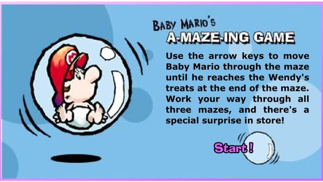 Baby Mario's A-Maze-ing Game Screenshot