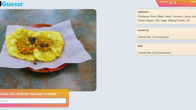 Foodguessr Screenshot