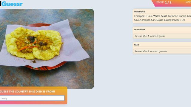Foodguessr Screenshot