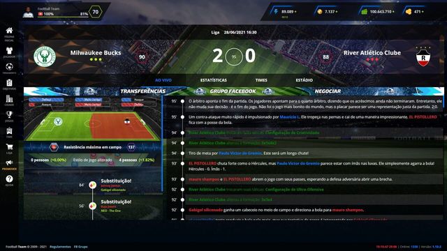 FootballTeam Screenshot