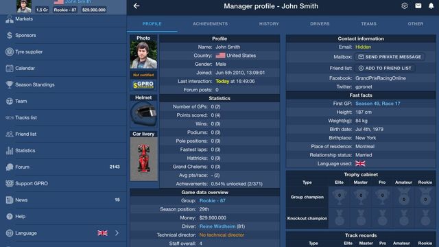 GPRO: Classic Racing Manager Screenshot