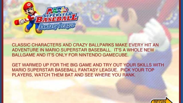 Mario Superstar Baseball Fantasy League Screenshot