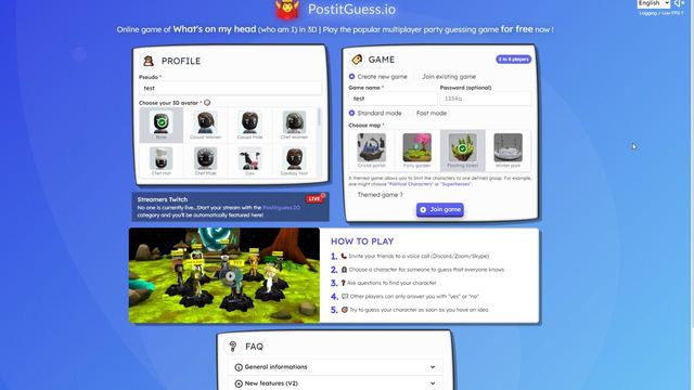 PostItGuess.io Screenshot