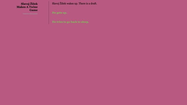 Slavoj Zizek Makes A Twine Game Screenshot
