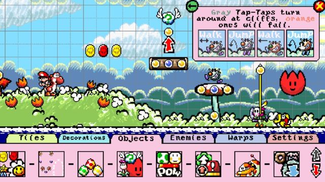 Super Mario Construct 2: Yoshi's Fabrication Station Screenshot