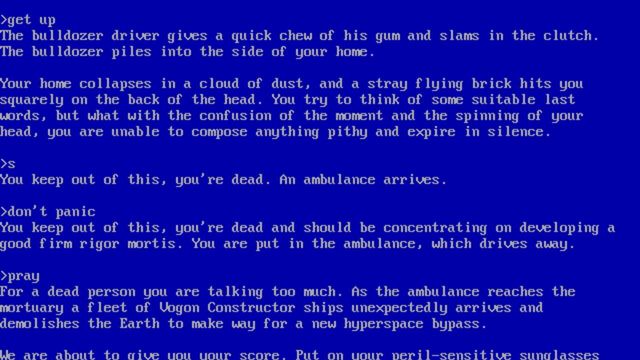 The Hitchhiker's Guide to the Galaxy Screenshot